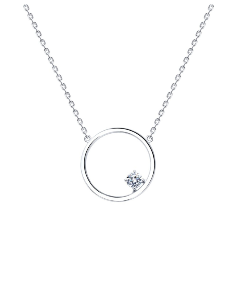 Колье из серебра с фианитами 94070673 Колье (Ag 925)