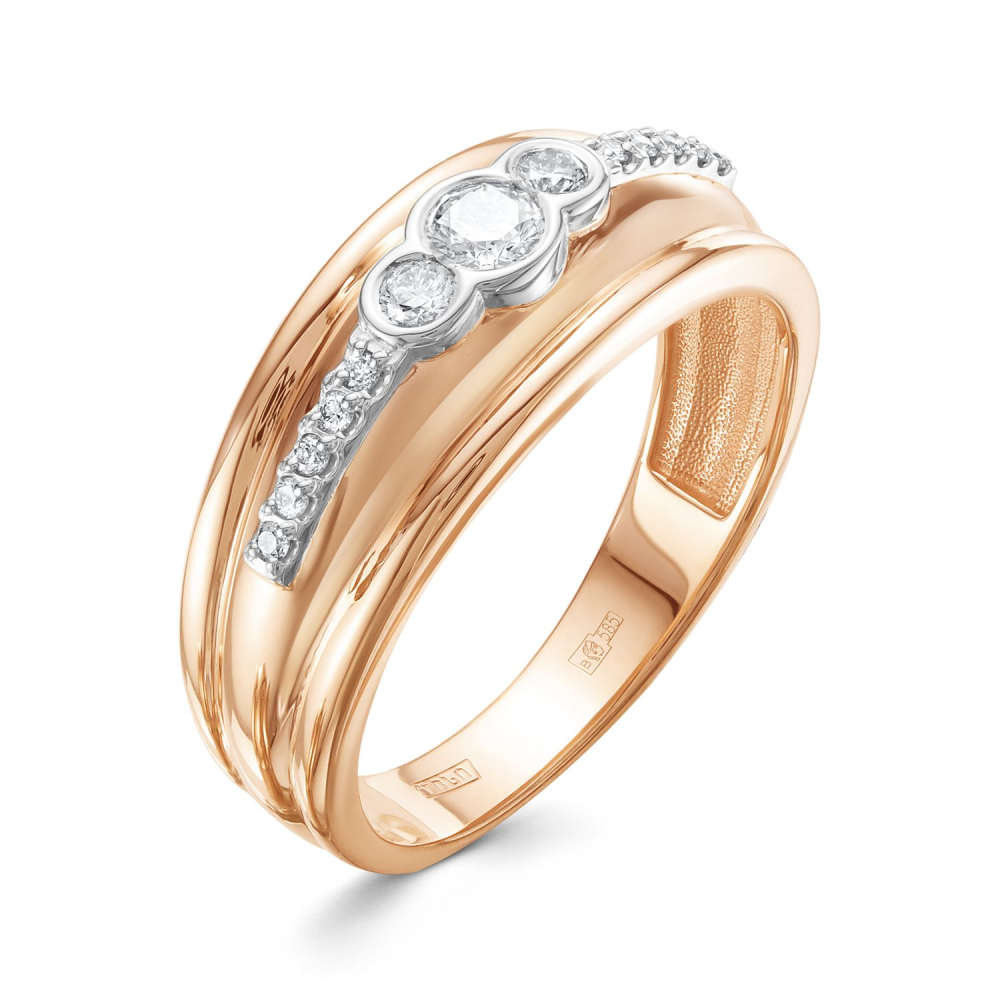 Кольцо из золота c бриллиантами 3179-110 Кольцо (Au 585)