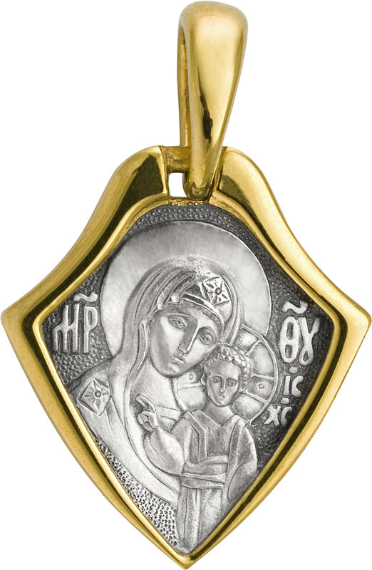 Подвеска икона из серебра Божья Матерь Казанская 200585 pz Подвеска икона (Ag 925)
