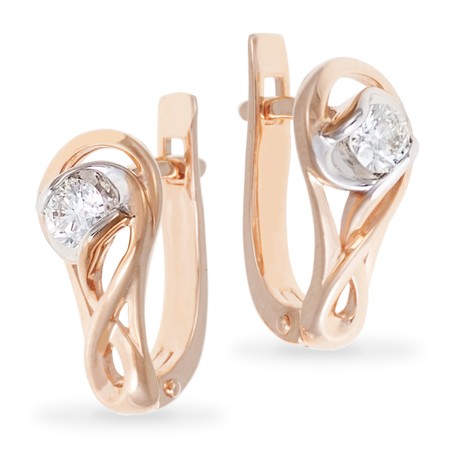 Серьги из золота c бриллиантами 2-104-998 Серьги (Au 585)