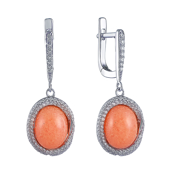 Серьги из серебра с кубическим цирконием 0140004093605 Серьги (Ag 925)