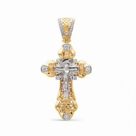 Крест из золота с бриллиантами 3288-100 Крест (Au 585)