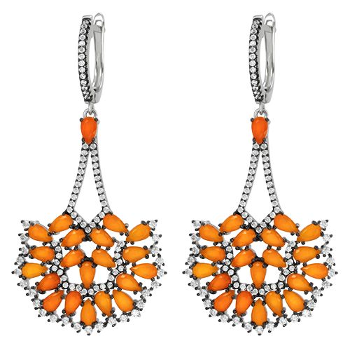 Серьги из серебра с кубическим цирконием SY-357323-E Серьги (Ag 925)