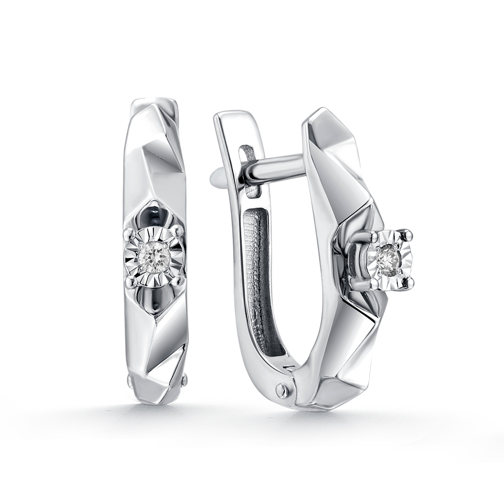 Серьги из золота с бриллиантами 245-220-100 Серьги (Au 585)