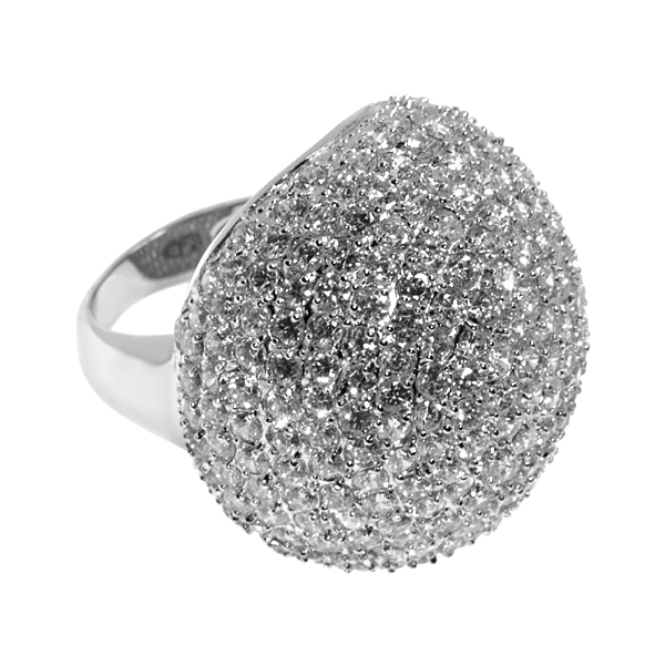 Кольцо из серебра с кубическими циркониями 3720001022508 Кольцо (Ag 925)