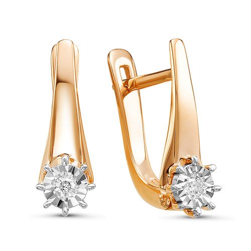 Серьги из золота c бриллиантами БР121182 Серьги (Au 585)