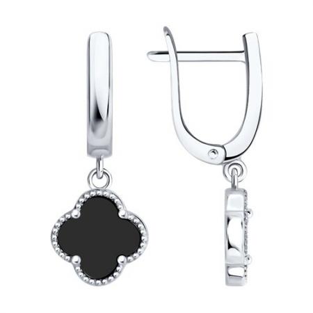 Серьги из серебра с ювелирным стеклом 94026314-91 Серьги (Ag 925)