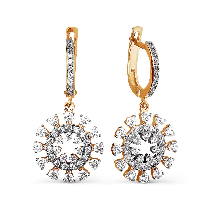 Серьги из золота с фианитами SWAROVSKI Т147027238 Серьги (Au 585)