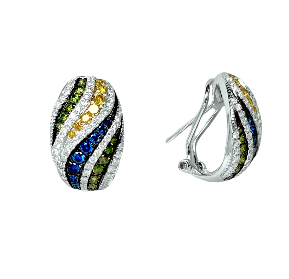 Серьги из белого золота с бриллиантами 0511 FP15-1389 Серьги (Au 585)