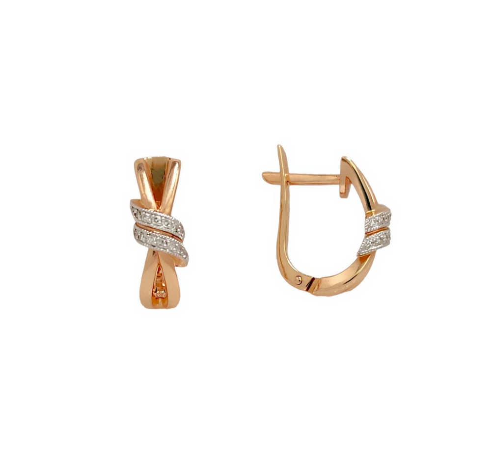 Серьги из золота c бриллиантами 1020266 №13 1 Серьги (Au 585)