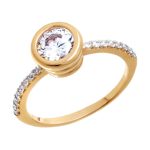 Кольцо из золота с фианитами SWAROVSKI 81010039 Кольцо (Au 585)