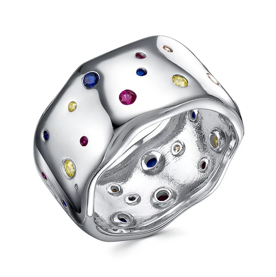 Кольцо из серебра с кубическим цирконием  SR31959-BR_KO_001_WG Кольцо (Ag 925)