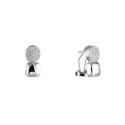 Серьги из серебра  с кубическими циркониями 9050005053106 Серьги (Ag 925)