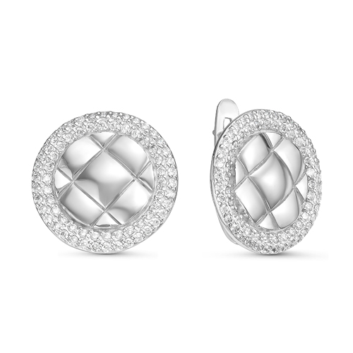 Серьги из серебра с фианитами  с126043 Серьги (Ag 925)