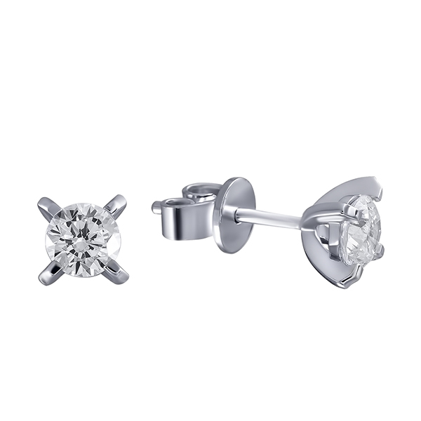 Серьги из серебра пусеты 2860016074645 Серьги пусеты (Ag 925)