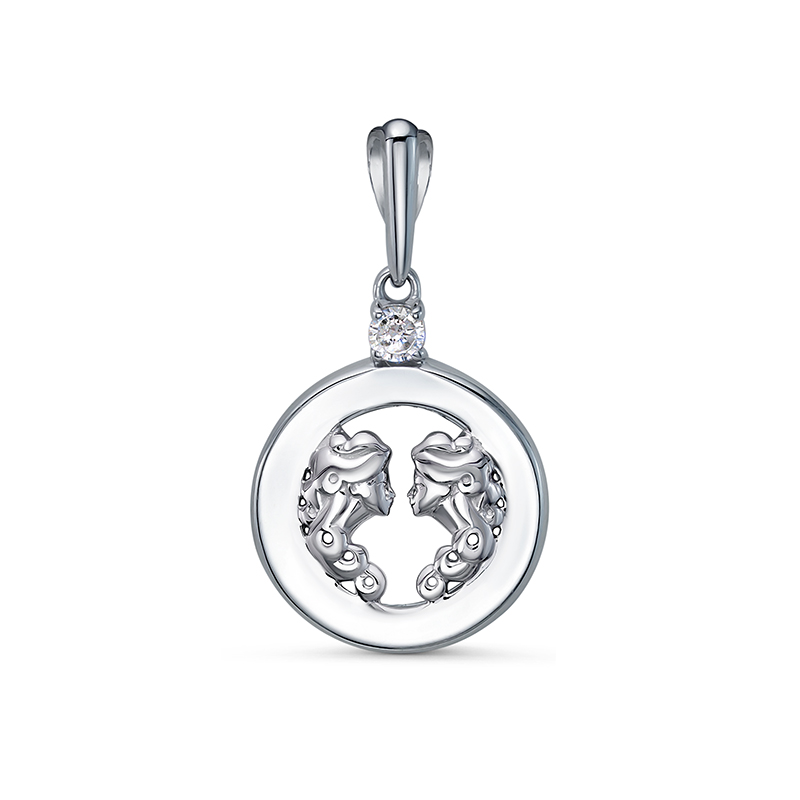 Подвеска из серебра знак зодиака с034020 Подвеска зодиак (Ag 925)
