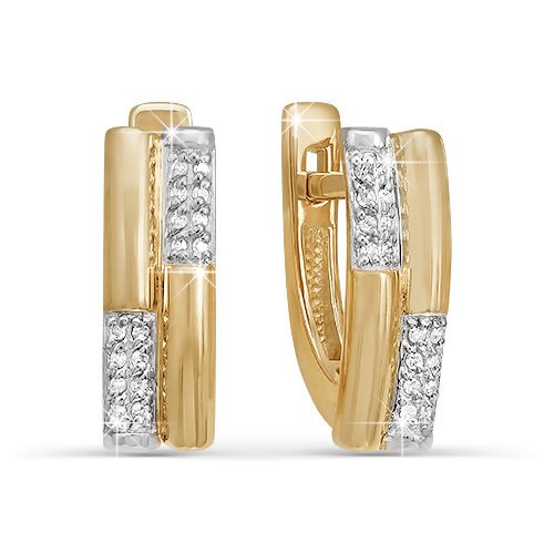 Серьги из золота c бриллиантами БР120593 Серьги (Au 585)