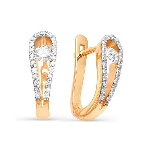 Серьги из белого золота c бриллиантами 1020131б Серьги (Au 585)