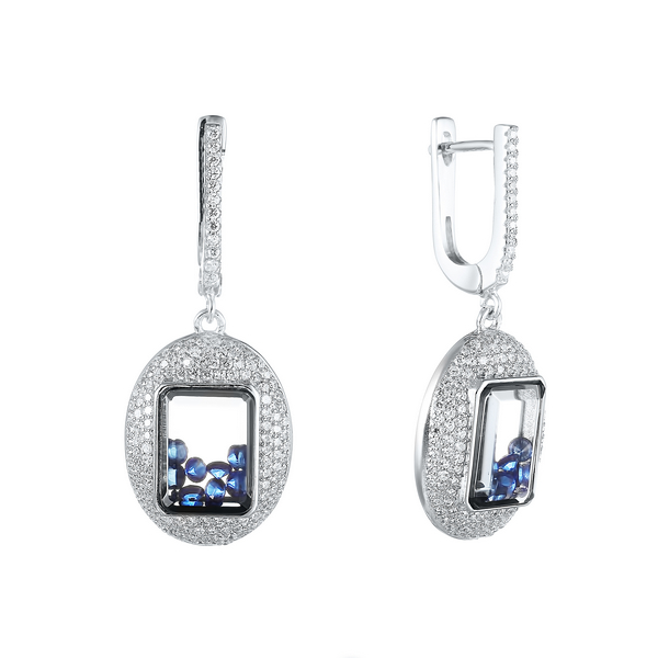 Серьги из серебра с кубическим цирконием 5090001186610 Серьги (Ag 925)