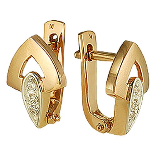 Серьги из золота с фианитами 1807 Серьги (Au 585)