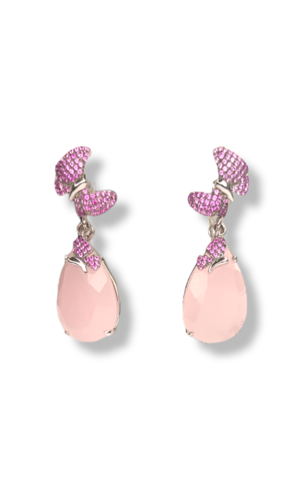 Серьги из серебра с кварцем  3770004061803 Серьги (Ag 925)