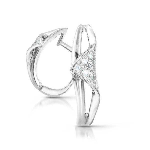 Серьги из белого золота с бриллиантами 41019 Серьги (Au 585)