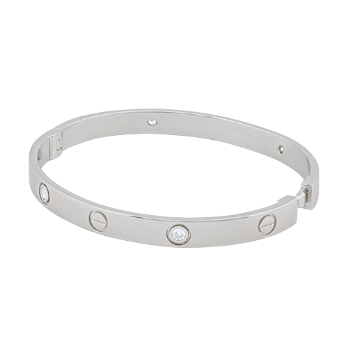 Браслет из серебра жесткий с кубическим цирконием B36966 Браслет (Ag 925)