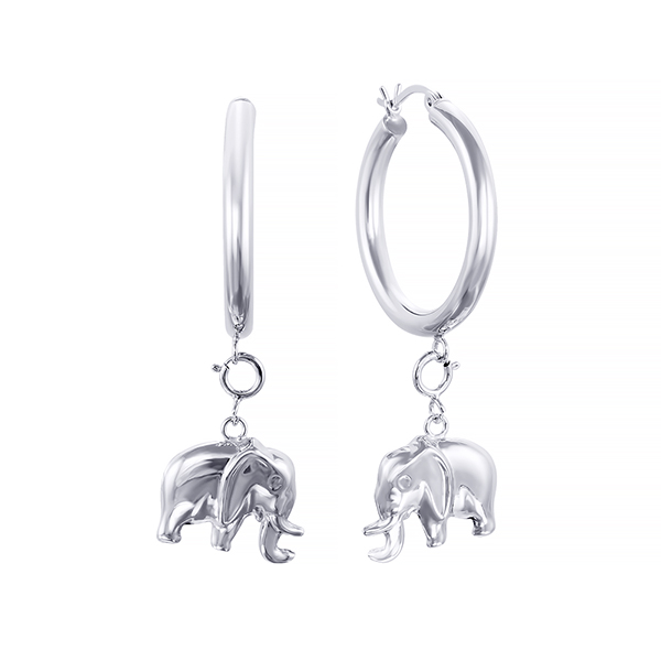 Серьги из серебра длинные 1460004050107 Серьги с подвесками (Ag 925)