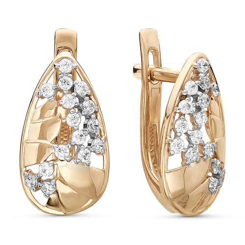 Серьги из золота с фианитами С132-2846 Серьги (Au 585)