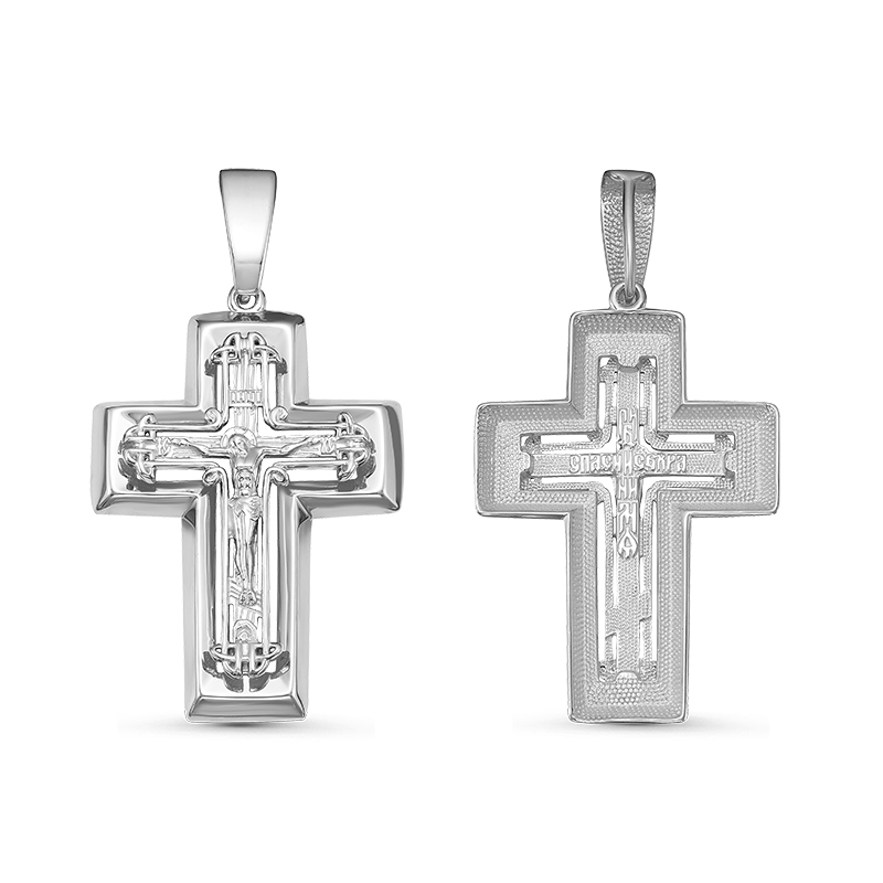 Крест из серебра с080610 Крест (Ag 925)