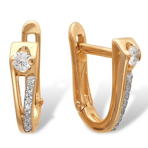 Серьги из золота c бриллиантами С112-663 Серьги (Au 585)