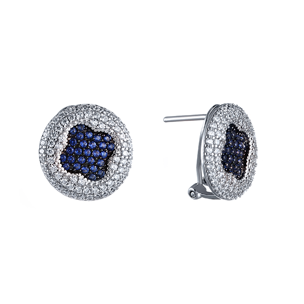 Серьги из серебра с кубическим цирконием 36700120298 Серьги (Ag 925)