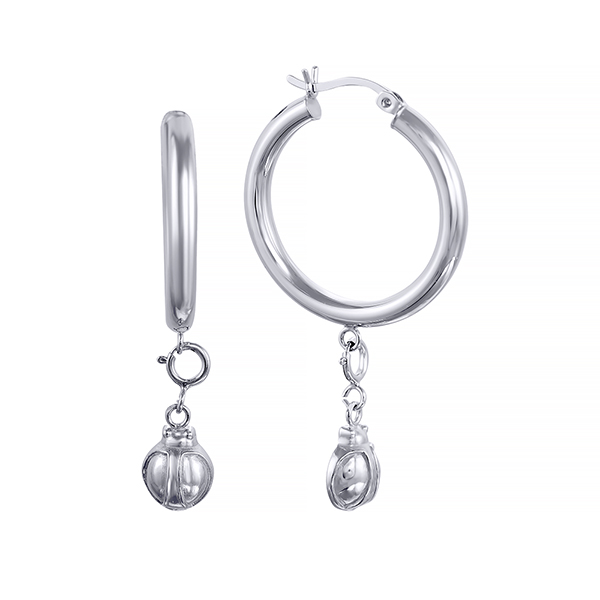 Серьги из серебра конго 1460004049615 Серьги с подвесками (Ag 925)