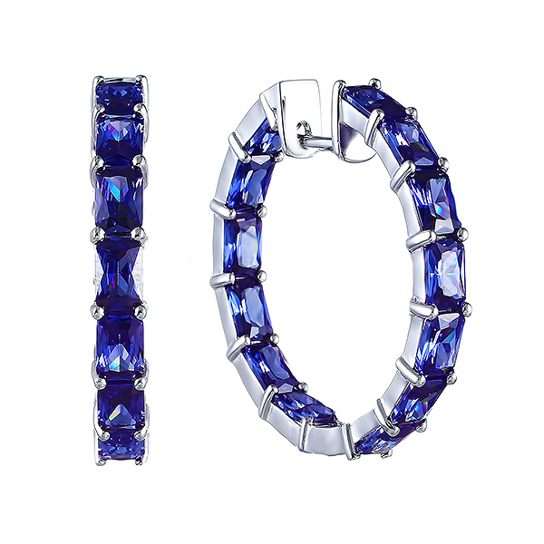 Серьги из серебра с кубическим цирконием 1870001039306 Серьги (Ag 925)