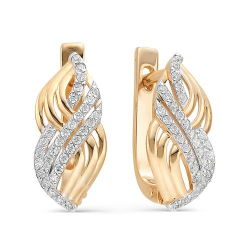 Серьги из золота с фианитами С132-2501 Серьги (Au 585)
