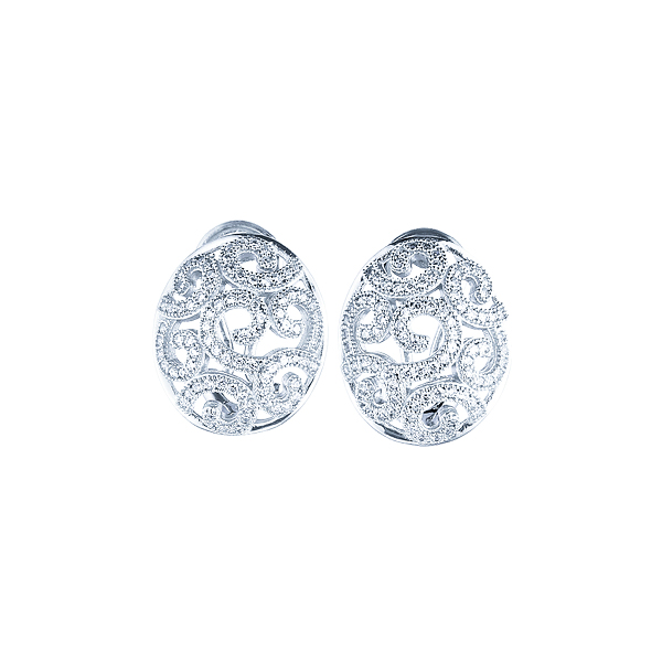 Серьги из серебра с кубическим цирконием 2960006081405 Серьги (Ag 925)