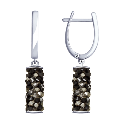 Серьги из серебра с кристаллами SWAROVSKI 94023182 Серьги (Ag 925)