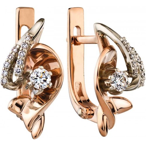 Серьги из золота c бриллиантами Зс-2287 Серьги (Au 585)