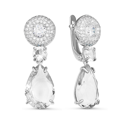 Серьги из серебра длинные с125664 Серьги (Ag 925)