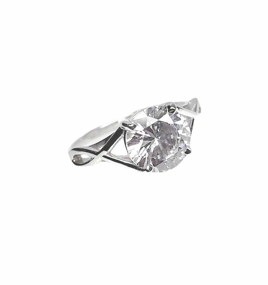 Кольцо из серебра с горным хрусталем 00069-131 Кольцо (Ag 925)