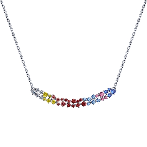 Колье из серебра с фианитами 94070286 Колье (Ag 925)