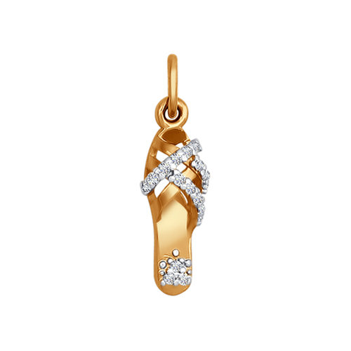 Подвеска из золота с фианитами. 033868 Подвеска (Au 585)