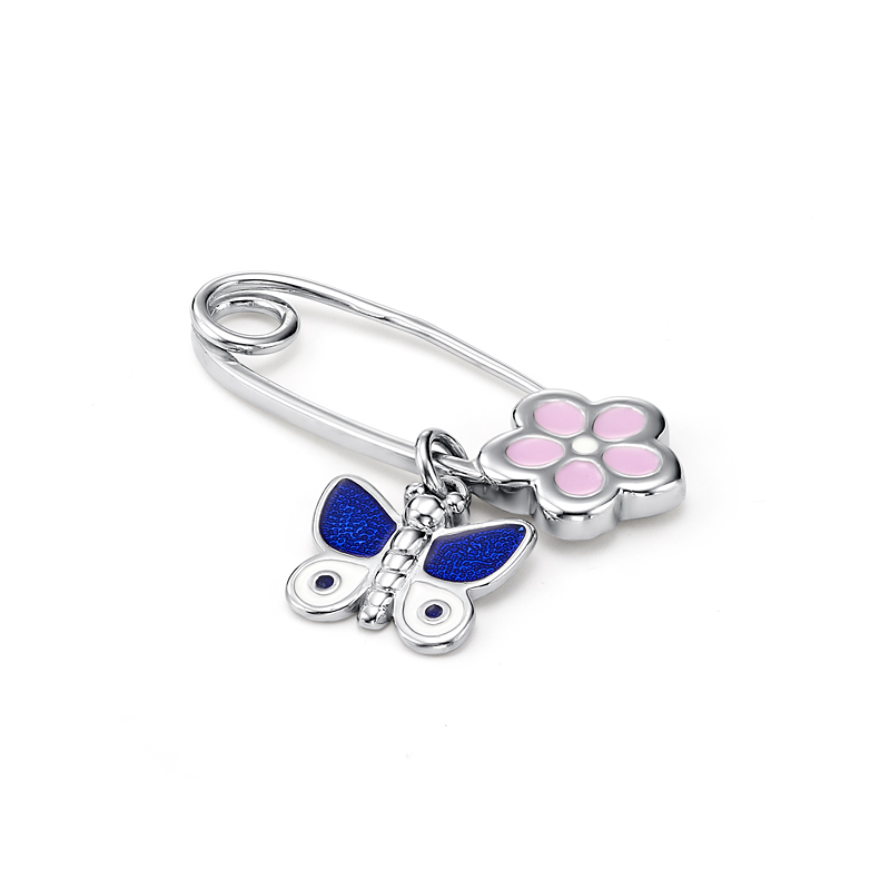 Брошь булавка из серебра с эмалью 970180326 Брошь (Ag 925)