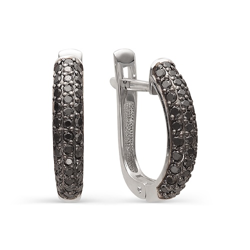 Серьги из золота с изумрудами 1020342б Серьги (Au 585)