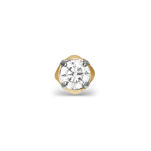 Серьги из золота с синтетическими вставками 050347 Серьга (Au 585)