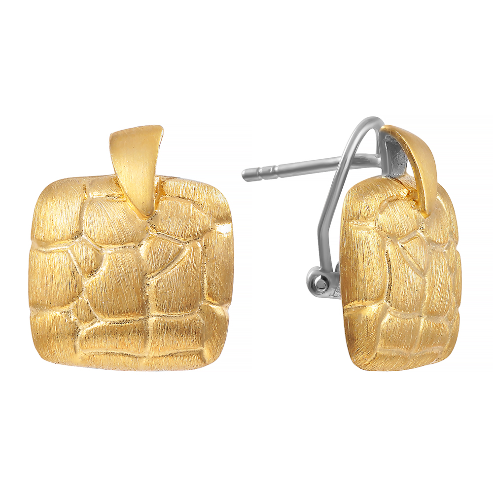 Серьги из серебра в желтом родировании 3520001011308 Серьги (Ag 925)