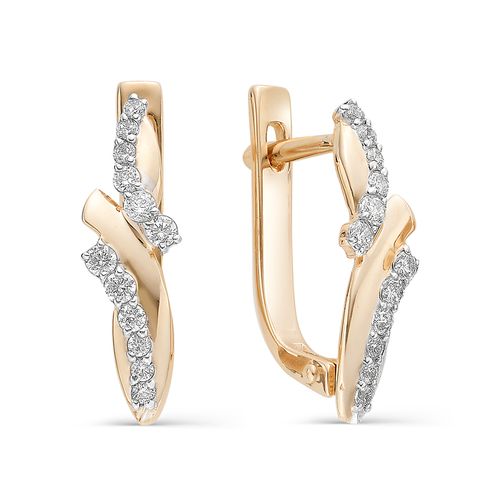 Серьги из золота с фианитами С132-2718 Серьги (Au 585)