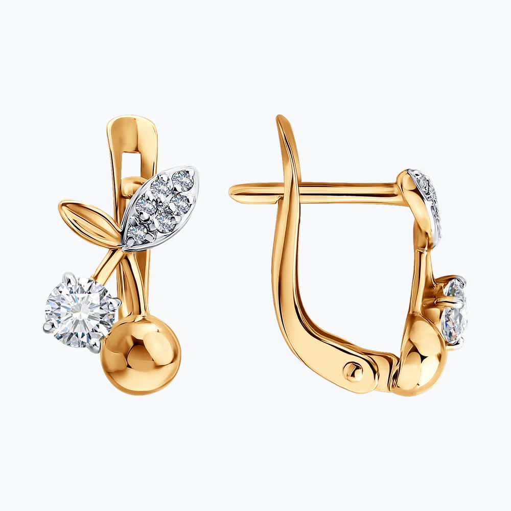 Серьги из золота детские 0200998 Серьги (Au 585)