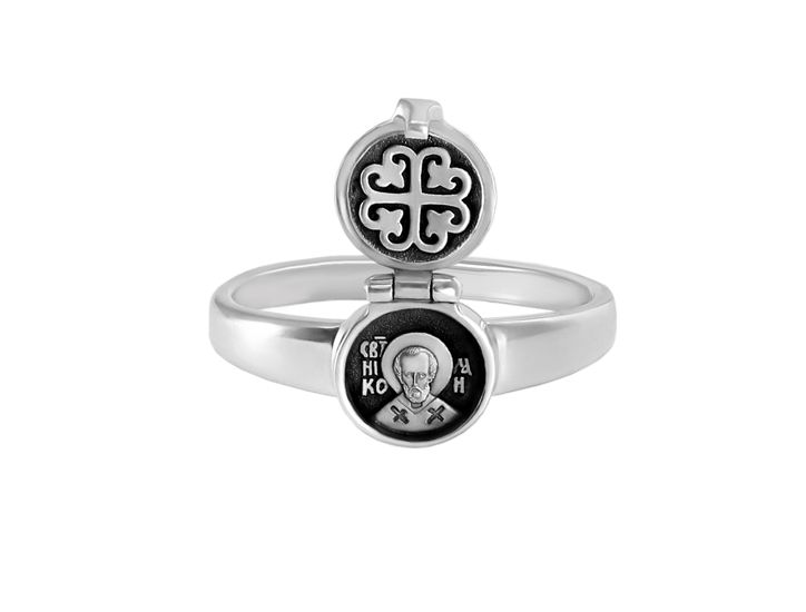 Кольцо из серебра " Наперстная молитва" 858 Кольцо (Ag 925)