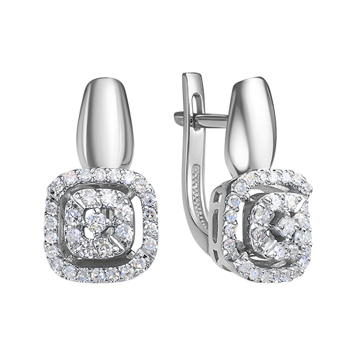 Серьги из золота с бриллиантами С212-7254 Серьги (Au 585)